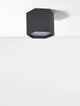Samba LED Deckenleuchte H 20cm Ø 25cm 3000K - schwarze Aluminium-Deckenlampe mit opalem Diffusor