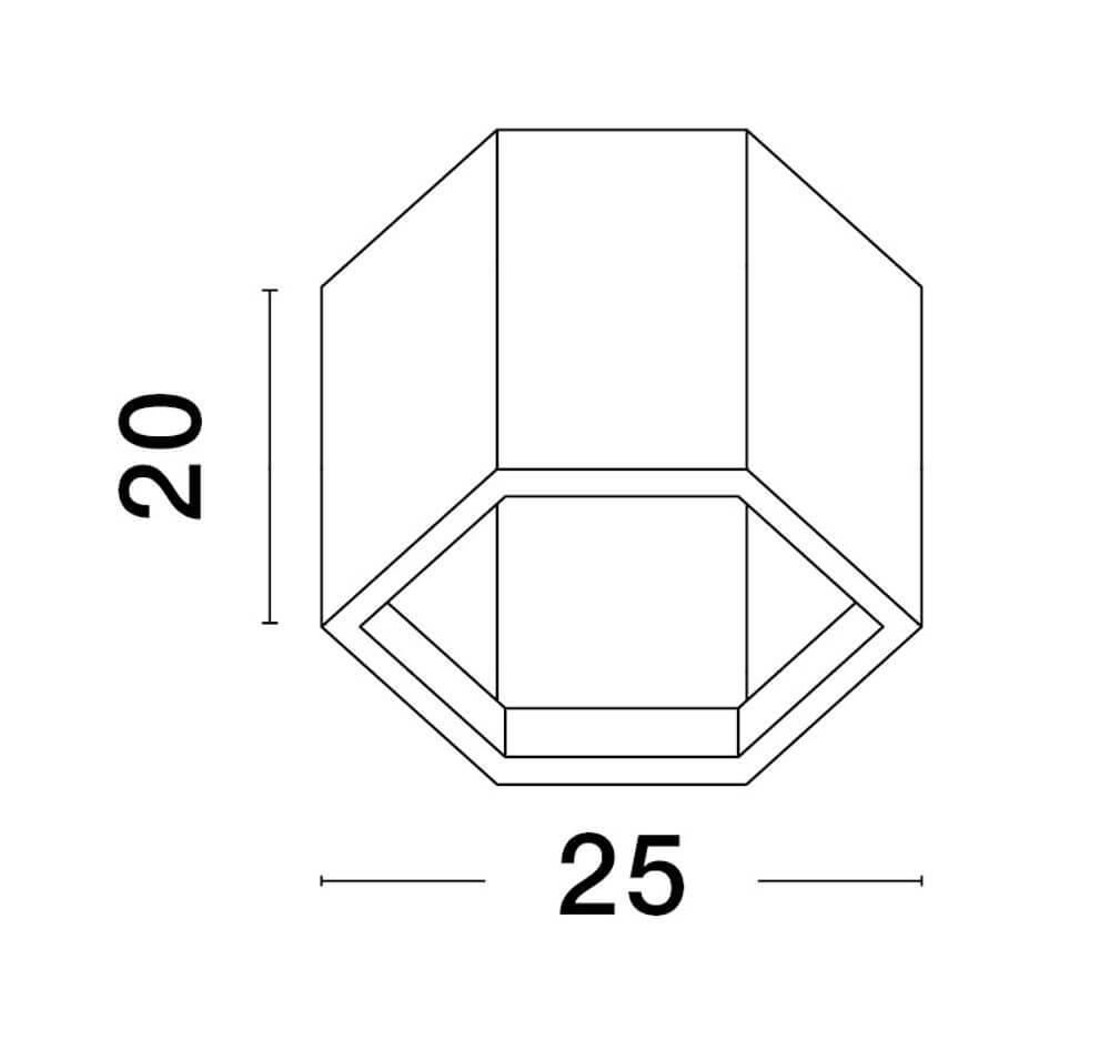 Samba LED Deckenleuchte H 20cm Ø 25cm 3000K