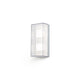 Sanremo LED utendørs vegglampe i grått, klart polykarbonatglass med moderne design og elegant lys.