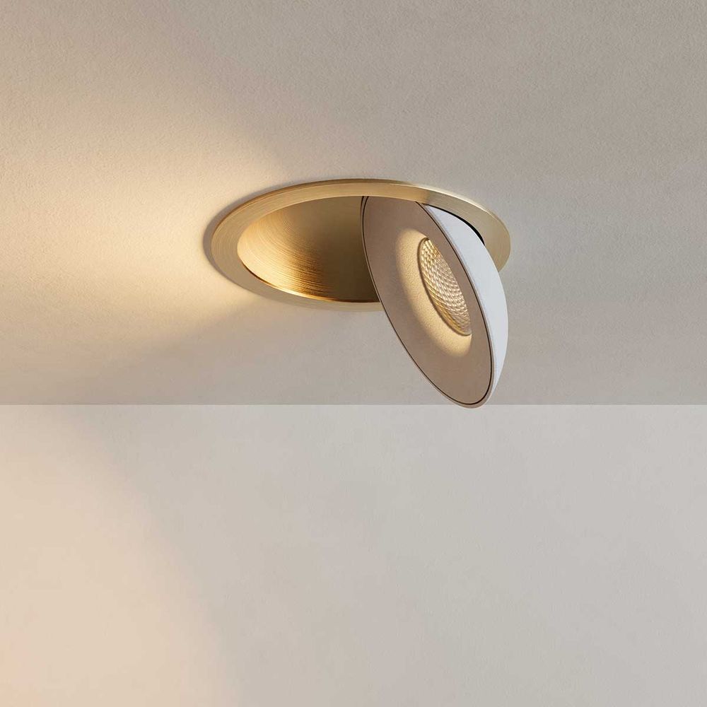 Santa Neo LED-Einbaustrahler schwenkbar & dimmbar s.luce Gold/Weiß Extra Warmweiß (2700K)