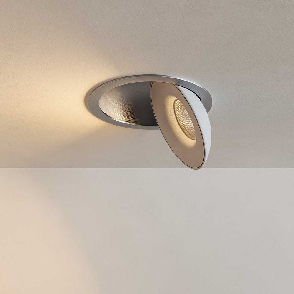 Santa Neo LED-Einbaustrahler schwenkbar & dimmbar s.luce Aluminium/Weiß Extra Warmweiß (2700K)