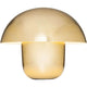 Schicke Tischleuchte Mushroom Messing in goldener Pilzform, perfekt für stilvolle Tisch- und Regalakzente.