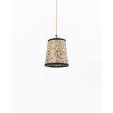 Simple hanging lamp made of hay round