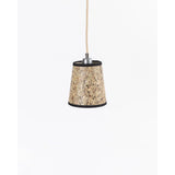 Simple hanging lamp made of hay round