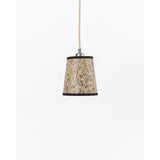 Simple hanging lamp made of hay round