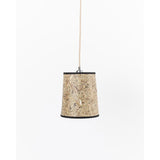 Simple hanging lamp made of hay round