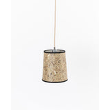 Simple hanging lamp made of hay round