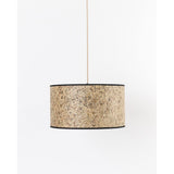 Simple hanging lamp made of hay round