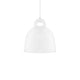 Pendelleuchte Bell S Ø 35cm Weiß mit glatter, runder Oberfläche in Weiß, elegante und schlichte Designlampe.