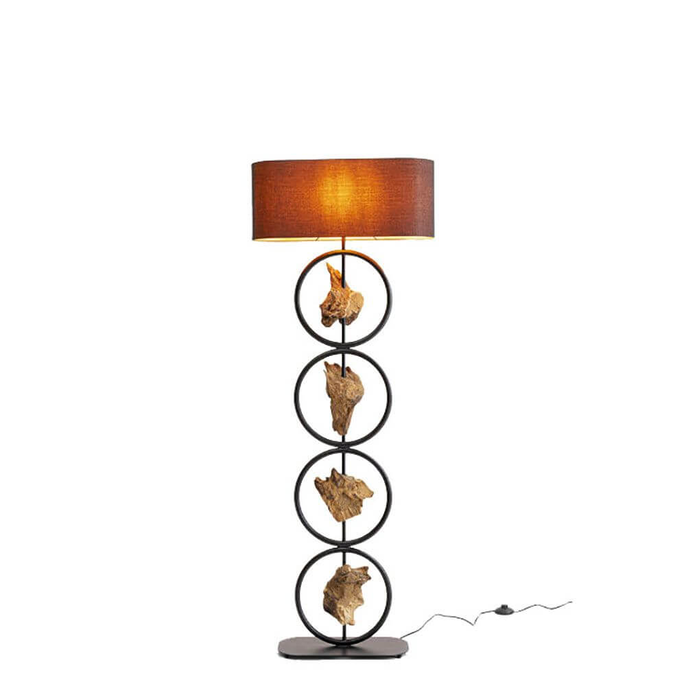 Schlichte Stehleuchte Nature Circles mit einzigartigem Design und warmem Licht