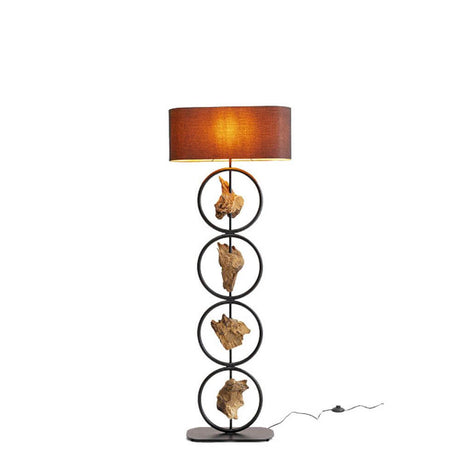 Schlichte Stehleuchte Nature Circles mit einzigartigem Design und warmem Licht