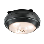 Schrankleuchte ButtonLED 1er-Spot schwenkbar batteriebetrieben in Schwarz, ideal für Küchen und Büros.