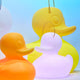 Schwimmfähige Akku-LED-Lampe Duck-Duck XL Gelb