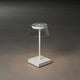 Scilla LED Akku Tischleuchte IP54 in Weiß, dimmbar, USB geladen, 2700 und 3000 Kelvin.