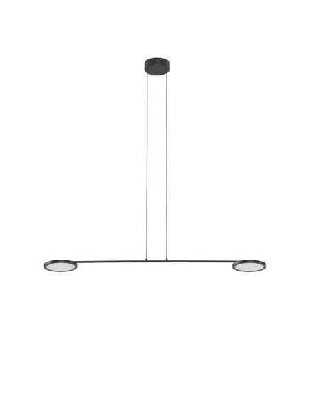 Scope LED Pendelleuchte 2-flammig 3000K in Schwarz, minimalistische Pendelleuchte mit linearem Design