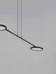 Scope LED Pendelleuchte 2-flammig 3000K in elegantem Schwarz mit minimalistischem Design.