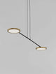 Scope LED Pendelleuchte 2-flammig 3000K in elegantem Schwarz mit linearer Form und opalem Licht.