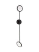 Scope LED Wandleuchte 2-flammig 3000K in modernem Design mit zwei runden Lampenschirmen.