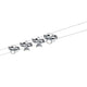 Seilsystem Cardan Chrom mit 4 Spots GU5,3 in modernem Design für individuelle Raumgestaltung.