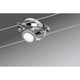 Seilsystem Cardan Chrom mit 4 Spots GU5,3 auf Kabel montiert, ideal für individuelle Raumgestaltung.