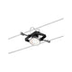 Seilsystem Mac II Basis-Set 5-flammig Schwarz-Matt mit Schwarz-Matt LED Spot an Kabelsystem.