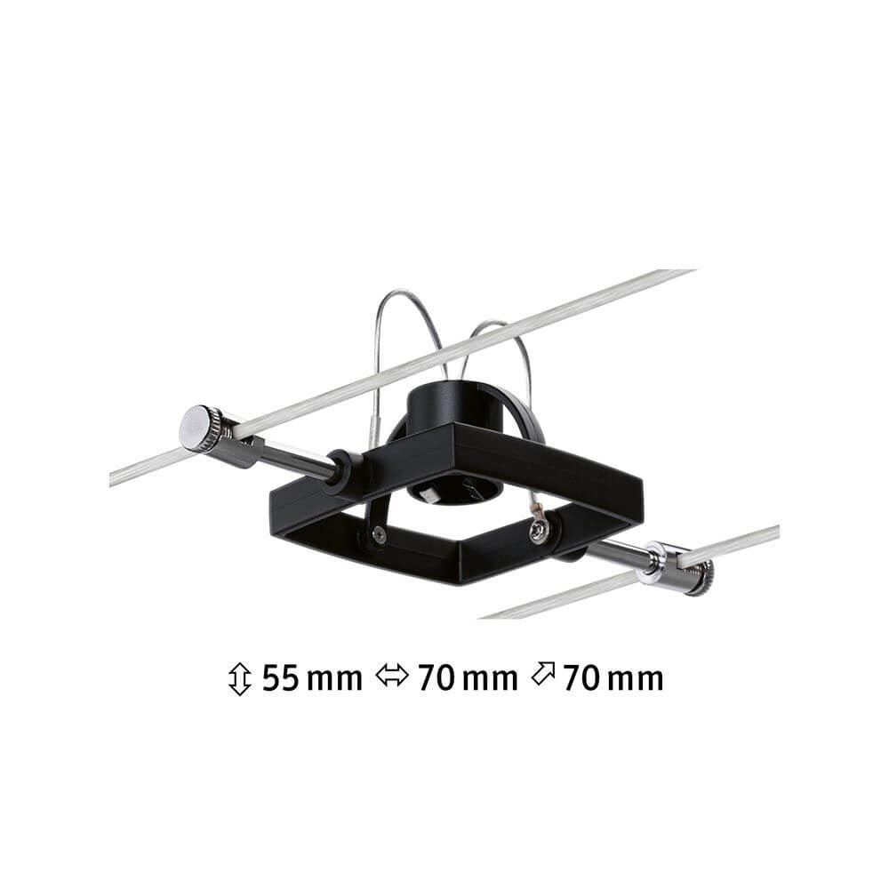 Seilsystem Mac II Einzelspot Strahler Schwarz