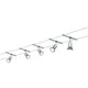Seilsystem Salt mit 5 Spots GU5,3 in modernem Design zur flexiblen Raumgestaltung.