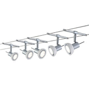 Seilsystem Sheela mit 5 Spots GU5,3 für individuelle Raumgestaltung und flexible Montagemöglichkeiten.