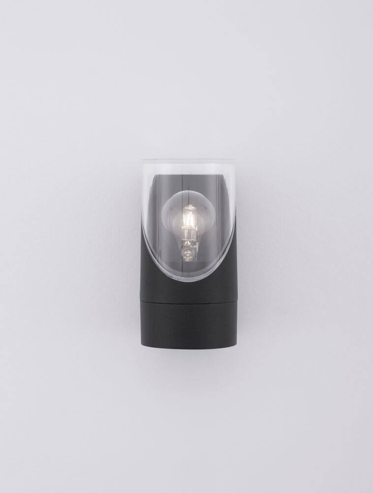 Selena Außenwandleuchte E27 Ø 9cm Anthrazit IP65 - moderne Außenbeleuchtung aus Aluminium.