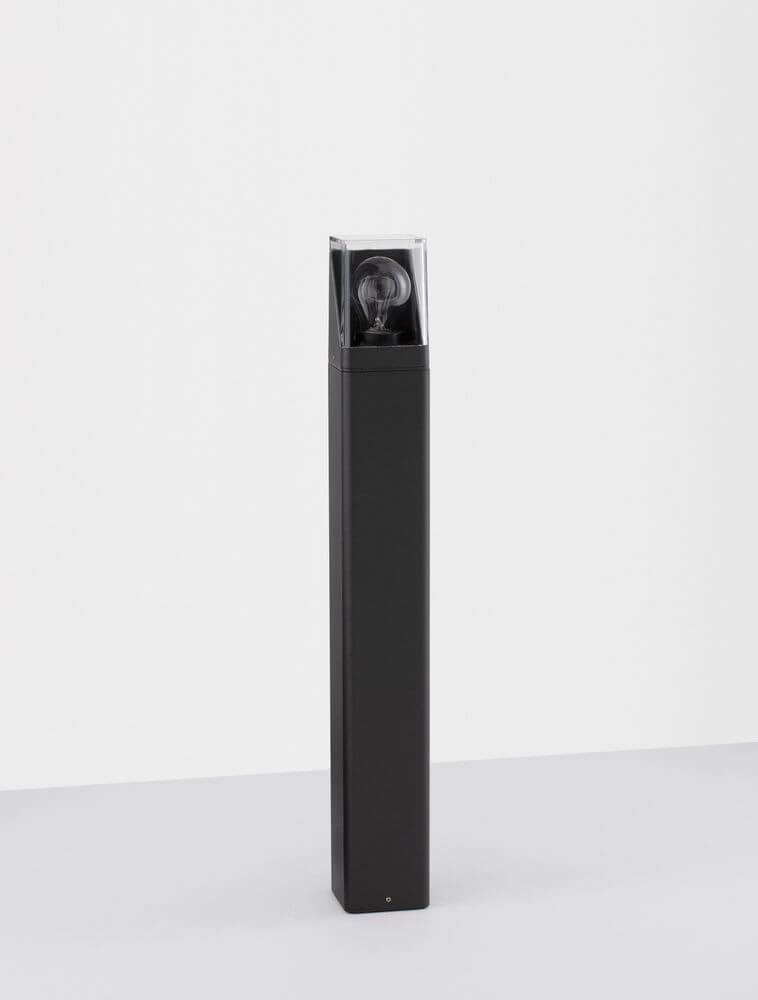 Selena Außenwegeleuchte E27 Rechteckig Anthrazit IP65, elegante Außenleuchte aus anthrazitfarbenem Aluminium.