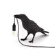 Seletti Bird Tischleuchte in Form eines Raben mit Glühbirne, stylische Beleuchtung für jeden Raum.