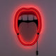 Seletti Blow LED-Wandleuchte Tongue Rot – leuchtende Pop-Art Mundwandlampe mit herausgestreckter Zunge in Rot