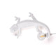Seletti Chameleon Going Up LED-Wandleuchte USB Weiß - weiße Chamäleon-Wandleuchte aus Kunstharz mit sichtbarer Glühbirne