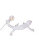 Seletti Chameleon Still LED-Tischleuchte USB Weiß - weiße Chamäleon-Tischlampe von Marcantonio mit USB und sichtbarer Glühbirne