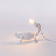 Seletti Chameleon Still LED-Tischleuchte USB Weiß – weißes Chamäleon mit Leuchtmittel im Schwanz, Design von Marcantonio Raimondi Malerba