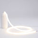 Seletti Daily Glow Spray LED-Tischleuchte Weiß – weiße Spraydose mit flexiblem leuchtenden Schlauch, minimalistisches Design von Alessandro Zambelli