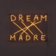 Seletti Dream-Madre LED-Schild 52x38cm leuchtendes gelb-orange Acryl-Silikon Kunstobjekt an Wand, Neon-Style Schriftzug 'DREAM MADRE'