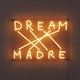 Seletti Dream-Madre LED-Schild 52x38cm leuchtendes Acryl-Silikon Kunstobjekt von Nico Vascellari in warmem Orange für Wohnzimmer