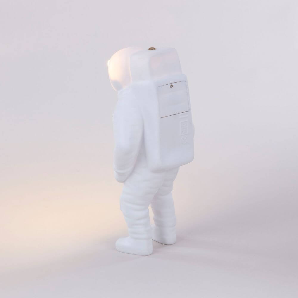 Seletti Flashing Starman LED-Tischlampe dimmbar Warmweiß weißer Astronauten-Lampen-Dekor aus Harz, warmes dimmbares Licht