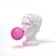 Seletti Grace LED-Tischleuchte Weiß, Pink - weiße Büste mit rosa Kaugummi-Lampe, dekorative Resin- und Glas-Tischleuchte