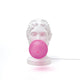 Alt Tag: Seletti Grace LED-Tischleuchte Weiß, Pink weiße Göttinnenbüste mit pinker Kaugummi-Lampe, Harz und Glas, Designer Uto Balmoral