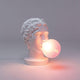 Seletti Grace LED-Tischleuchte Weiß, Pink - weiße Büste mit leuchtend pinker Kaugummi-Lampe als diffuser, modernes Designer-Tischlicht