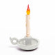 Seletti Grimm Akku-LED-Tischleuchte dimmbar weißer Kerzenleuchter im Märchenstil mit LED-Flamme, Studio Job Design