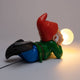Seletti Gummy Dreaming Tischlampe LED dimmbar USB liegender Zwerg mit leuchtendem Kaugummiball aus Harz, dimmbares LED Nachtlicht, USB betrieben
