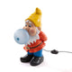 Seletti Gummy Snooping LED-Tischleuchte USB dimmbar Gnom aus Kunstharz mit leuchtender Blase, dimmbares Tischlicht, USB-Anschluss