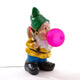 Seletti Gummy Working USB LED-Tischleuchte dimmbar - bunter Gnom mit Seifenblasen-LED, Harz- und Glasdesign, dimmbares USB-Tischlicht