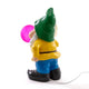 Seletti Gummy Working USB LED-Tischleuchte dimmbar – bunter Zwerg mit grüner Mütze, gelber Jacke und rosa LED-Globus, USB-Kabel sichtbar