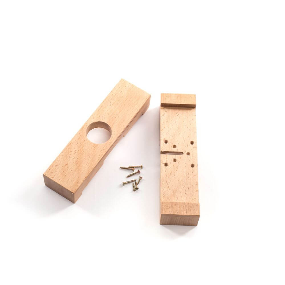 Seletti Holzständer für Linea LED-Tischleuchte – massiver Buchenholz-Ständer mit Schrauben, passgenaues Montage-Set
