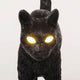 Seletti Jobby The Cat LED-Dekoleuchte dimmbar schwarze Resin-Katzenleuchte mit leuchtenden Augen, dimmbares Designobjekt für Wohnraum