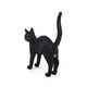 Seletti Jobby The Cat LED-Dekoleuchte dimmbar schwarze Resin-Katzenleuchte mit erhobenem Schwanz und goldener LED-Detail